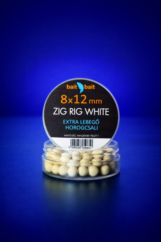 Zig Rig Csalik Extra Lebegő Horogcsali 8*12mm White